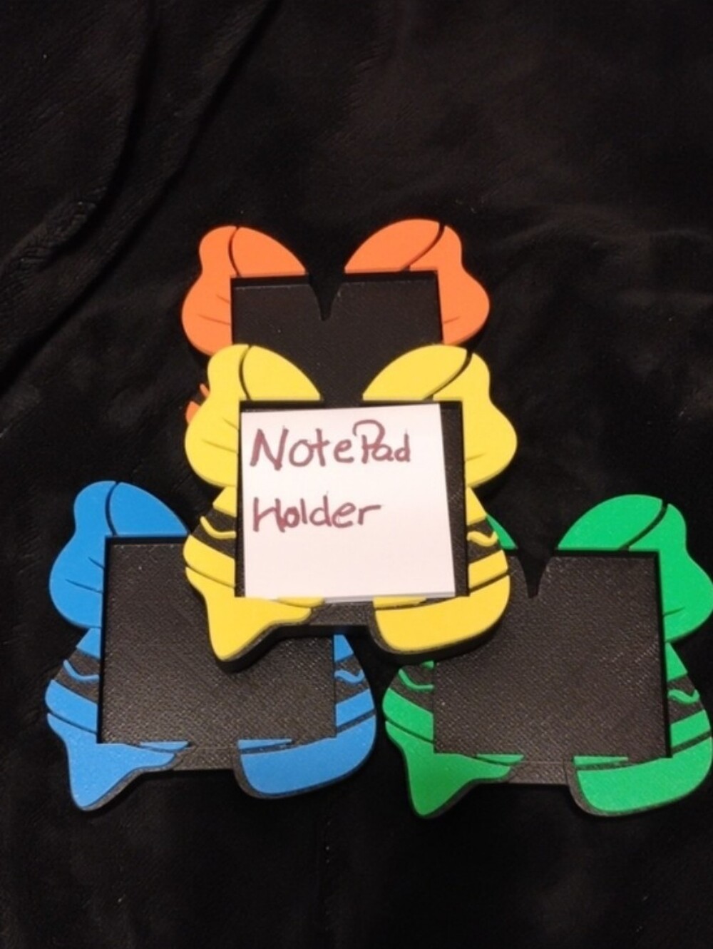 Colorful Bow Crayon Note Pad Holder